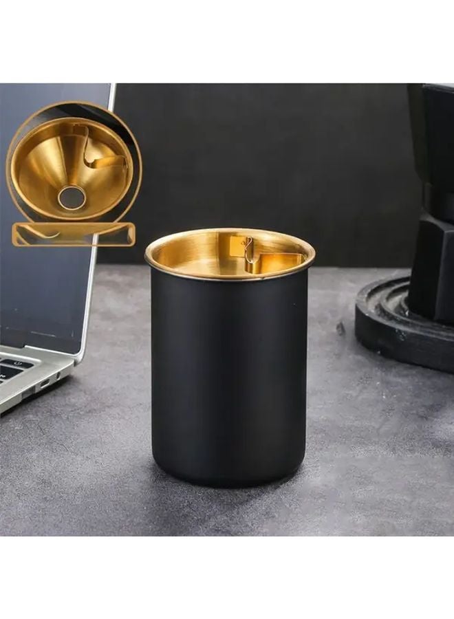 Noir Stainless Steel Windproof Smokeless Ashtray Set For Indoor Outdoor Use - Image 5